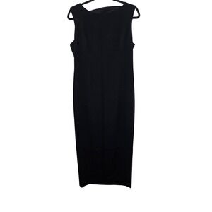 Daymor Petite Black Sleeveless Whimsy goth  Formal Gown Mother of Bride Beaded T